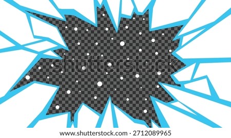 Shattered frozen ice surface frame with sharp jagged cracks