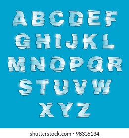 Shattered Glass Alphabet, Apply To Any Color Background