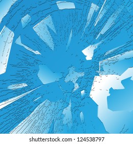 Shattered glass background, abstract art