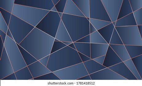 Shattered Glass Navy Blue Background