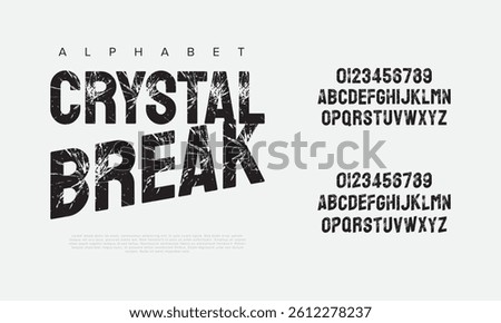 Shattered Grunge Display Font Vector for Urban Poster and Horror Design
