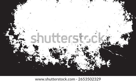 Shattered Grunge Frame with Debris Texture and Rough Edges