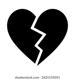 Shattered Heart Design. vector: Ideal for use as a tattoo, icon, web graphic design, and infographic concepts."