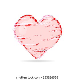 Shattered hearth clean vector illustration