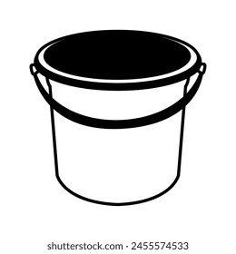 shatterproof bucket vector icon illustration