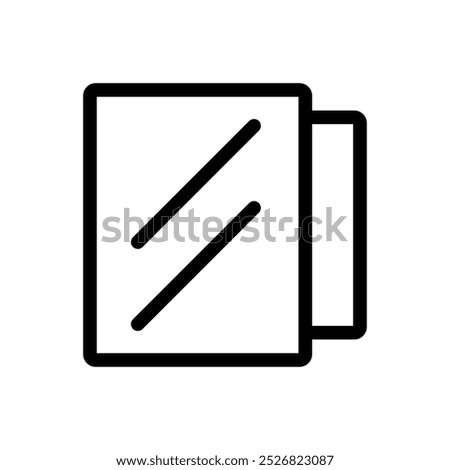 shatterproof glass icon outline vector design illustration isolated background