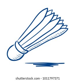Shattlecock sketch vector illustration