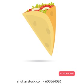 Shaurma color flat icon for web and mobile design