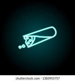 shaurma neon icon. Elements of fast food set. Simple icon for websites, web design, mobile app, info graphics