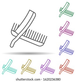 Shave, barber, grooming, mall in multi color style icon. Simple thin line, outline vector of mall icons for ui and ux, website or mobile application