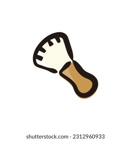 Shave brush - Barber icon (Hand draw color version)