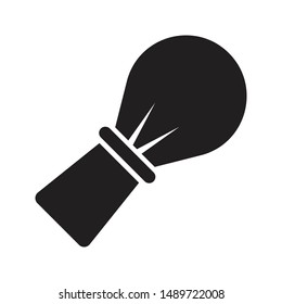 shave brush icon black and isolated vector illustration