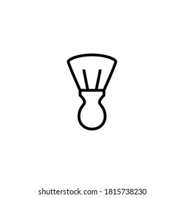 Shave Brush Icon  in black line style icon, style isolated on white background