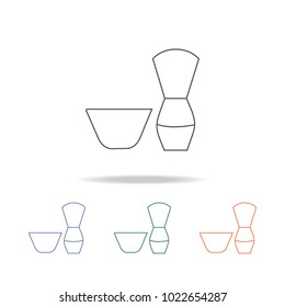 Shave brush icon. Element of bathroom tools multi colored icon for mobile concept and web apps. Icon for website design and development, app development. Premium icon on white background