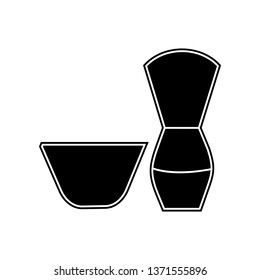 Shave brush icon. Element of bathroom for mobile concept and web apps icon. Glyph, flat icon for website design and development, app development
