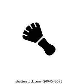 Shave brush icon. Flat silhouette version.