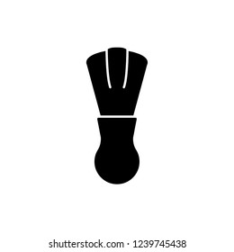 shave brush icon vector. barbershop icon glyph style