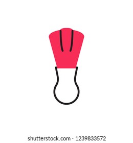 shave brush icon vector with modern style. barbershop icon