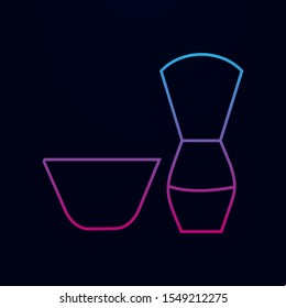 Shave brush nolan icon. Simple thin line, outline vector of bathroom icons for ui and ux, website or mobile application