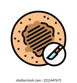 shave excision mole removal color icon vector. shave excision mole removal sign. isolated symbol illustration