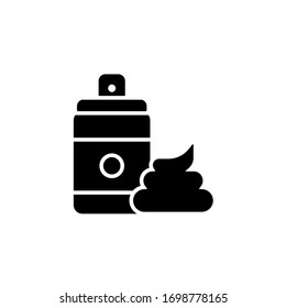 shave foam icon vector illustration glyph style design. isolated on white background