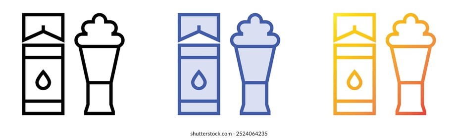 shave icon. Linear, Blue Fill and Gradient Style Design Isolated On White Background