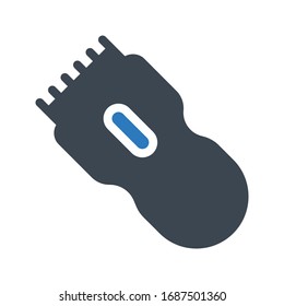 shave machine vector glyph color icon 