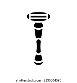 shave razor glyph icon vector. shave razor sign. isolated contour symbol black illustration