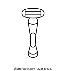 shave razor line icon vector. shave razor sign. isolated contour symbol black illustration
