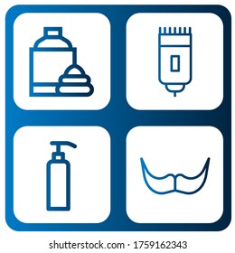 afeite los iconos simples. Contiene íconos como Crema de relleno, Tejer, Gel, Mustache, que se pueden usar para web, móvil y logotipo