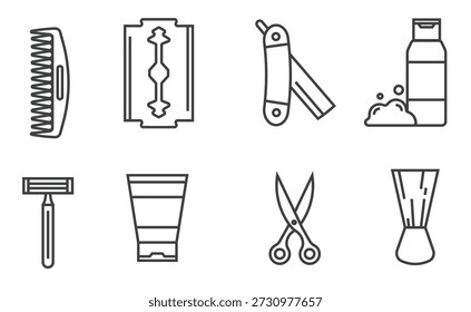 ícones de vetor de barba ilustração de vetor