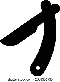 shave with white background. shave is a symbol of professtion .glyph flat icon.