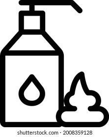 shave with white background. shave is a symbol of professtion .colour line icon.