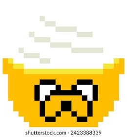 Eiskarikatursymbol im Pixelstil