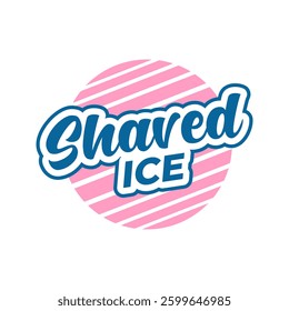 Shaved ice cream logo letter vector