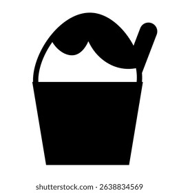 Shaved ice dessert icon in a simple silhouette