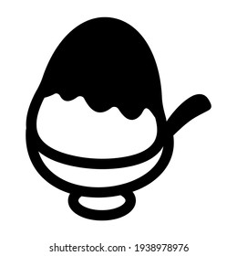Shaved ice icon isolated vector illustration. High quality black style vector icon