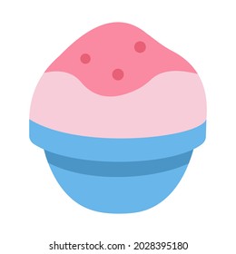 Icono de hielo sacudido ilustración vectorial aislada en fondo blanco