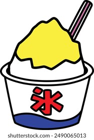 Shaved ice, lemon, with outline [translate:Ice]