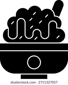 Rasiertes Eis Linie Vektor Symbol Design
