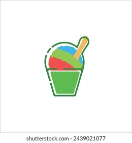 Ilustración vectorial de logotipo de hielo afeitado, vector de color lateral, adecuado para decoración de paredes, fondo, etc