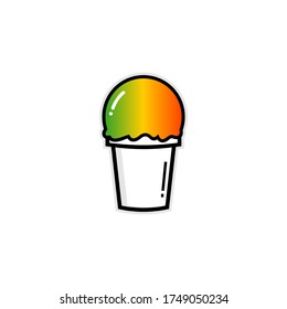 shaved ice stock vector logo image