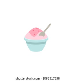 Shaved ice vector flat icon