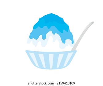 Hielo sacudido. Ilustración del verano. Ilustración vectorial.