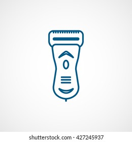 Shaver Blue Icon On White Background