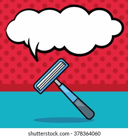 Shaver doodle, speech bubble