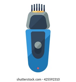 Shaver flat icon for home shave or barbershop. Handy trimmer.