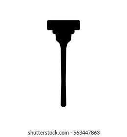 Shaver flat icon on white background. Vector illustration.