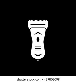 Shaver Icon On Black Background