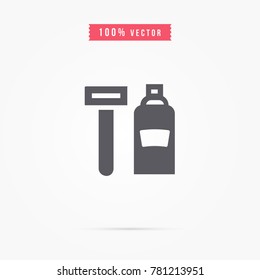 Shaver icon. razor symbol